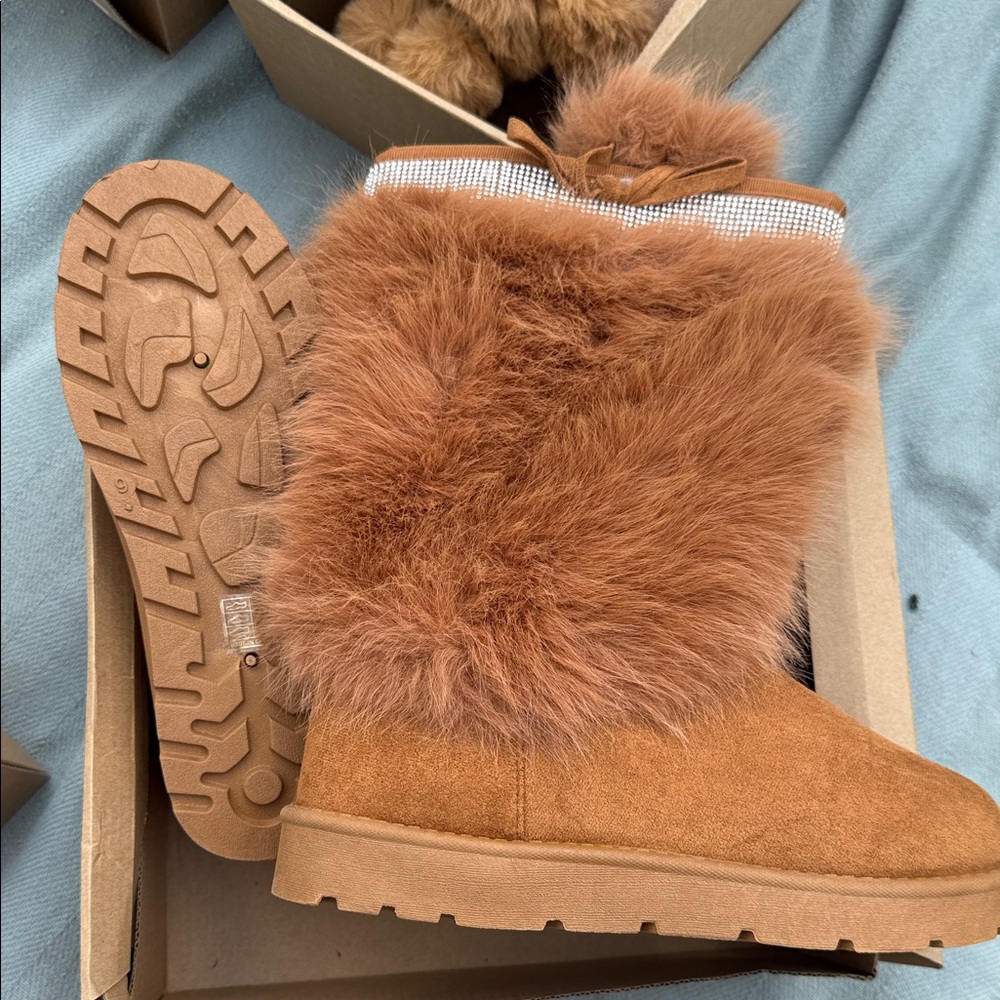 Cozy Brown Faux Fur Boots